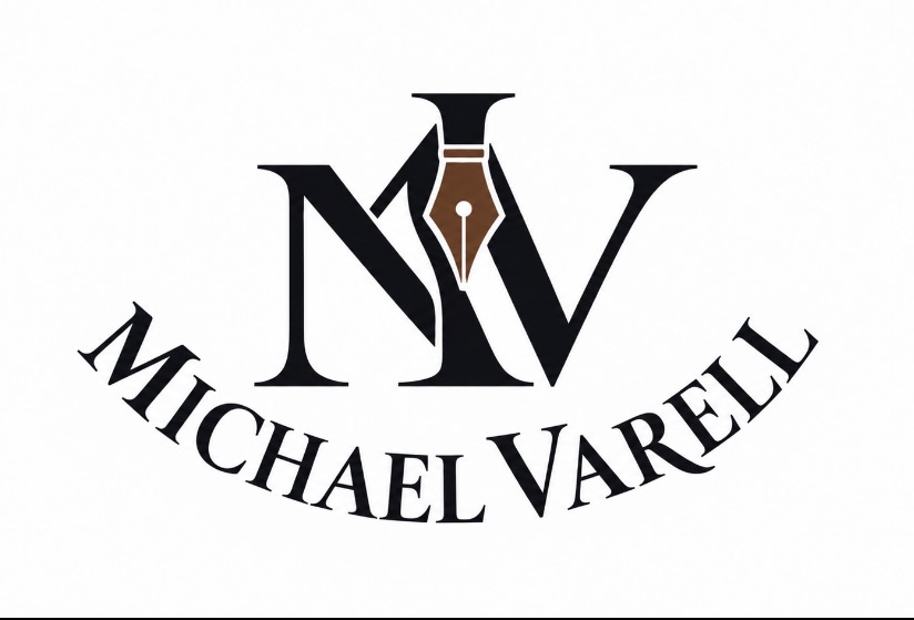 Michael Varell – MV-Monogramm mit Schreibfeder